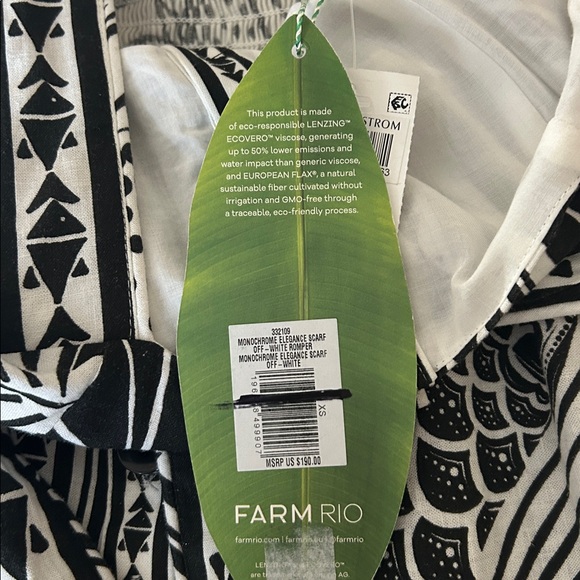 Farm Rio Black and White XS Romper - Picture 11 of 11